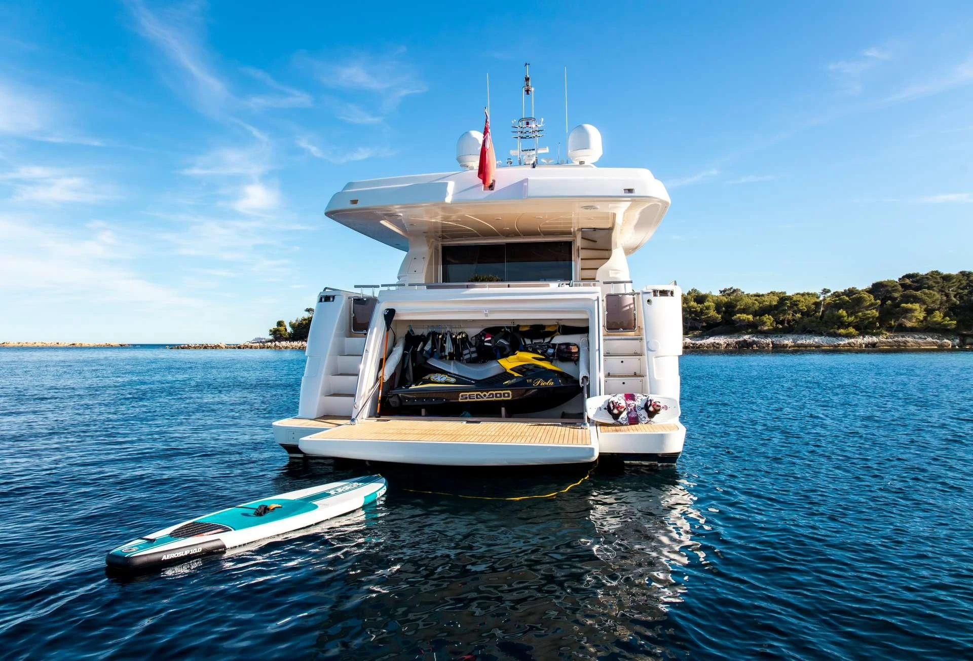 a boat on the water aboard PIOLA Yacht for Sale