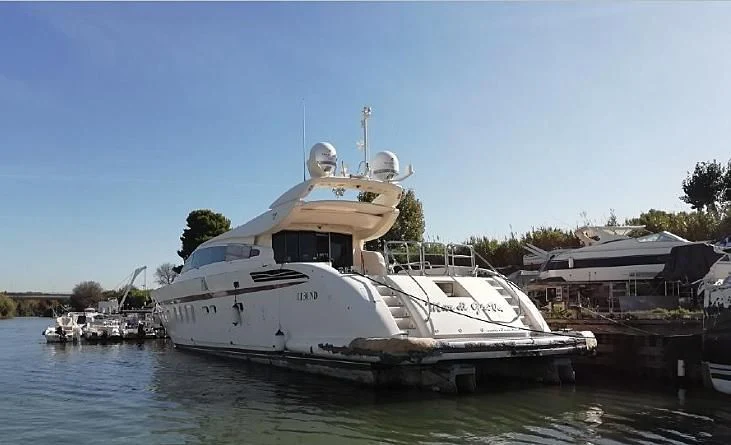 a boat docked at a pier aboard MAR DI GIAVA Yacht for Sale