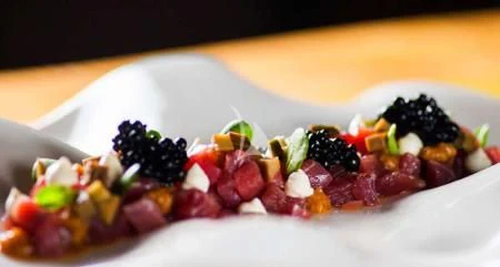 a bowl of food aboard NAVILUX Yacht for Sale