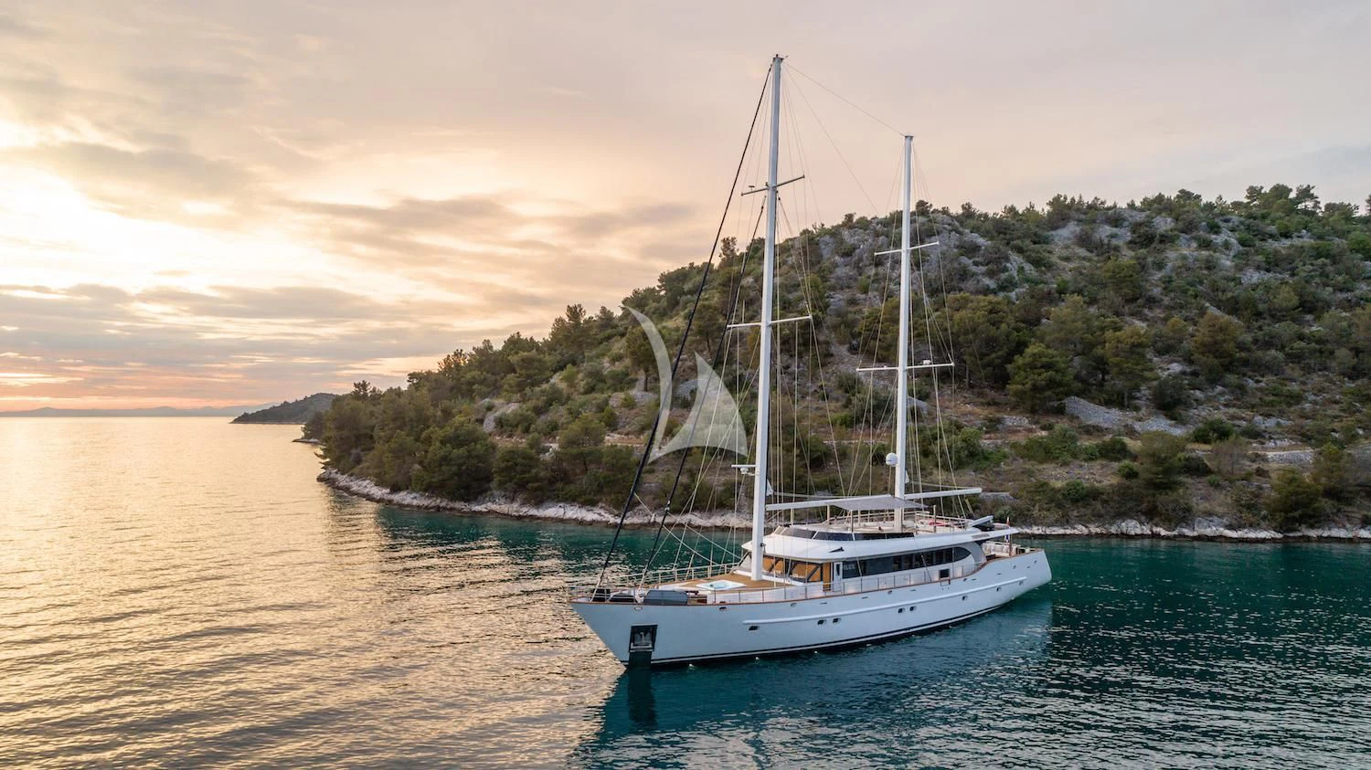 a boat in the water aboard NAVILUX Yacht for Sale