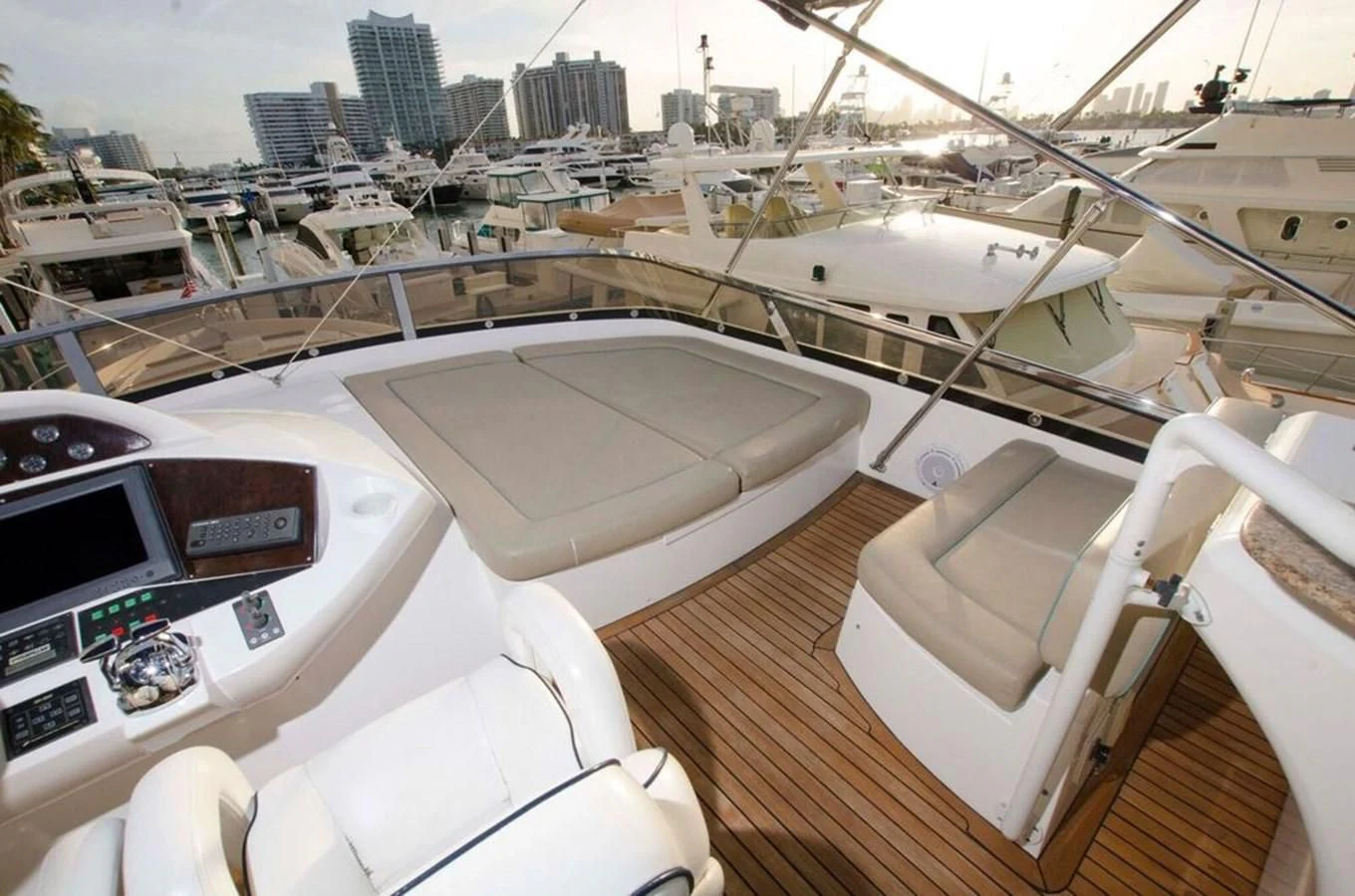 a deck with boats on it aboard SAMARA Yacht for Sale