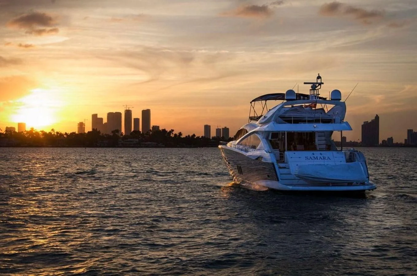 a boat in the water aboard SAMARA Yacht for Sale