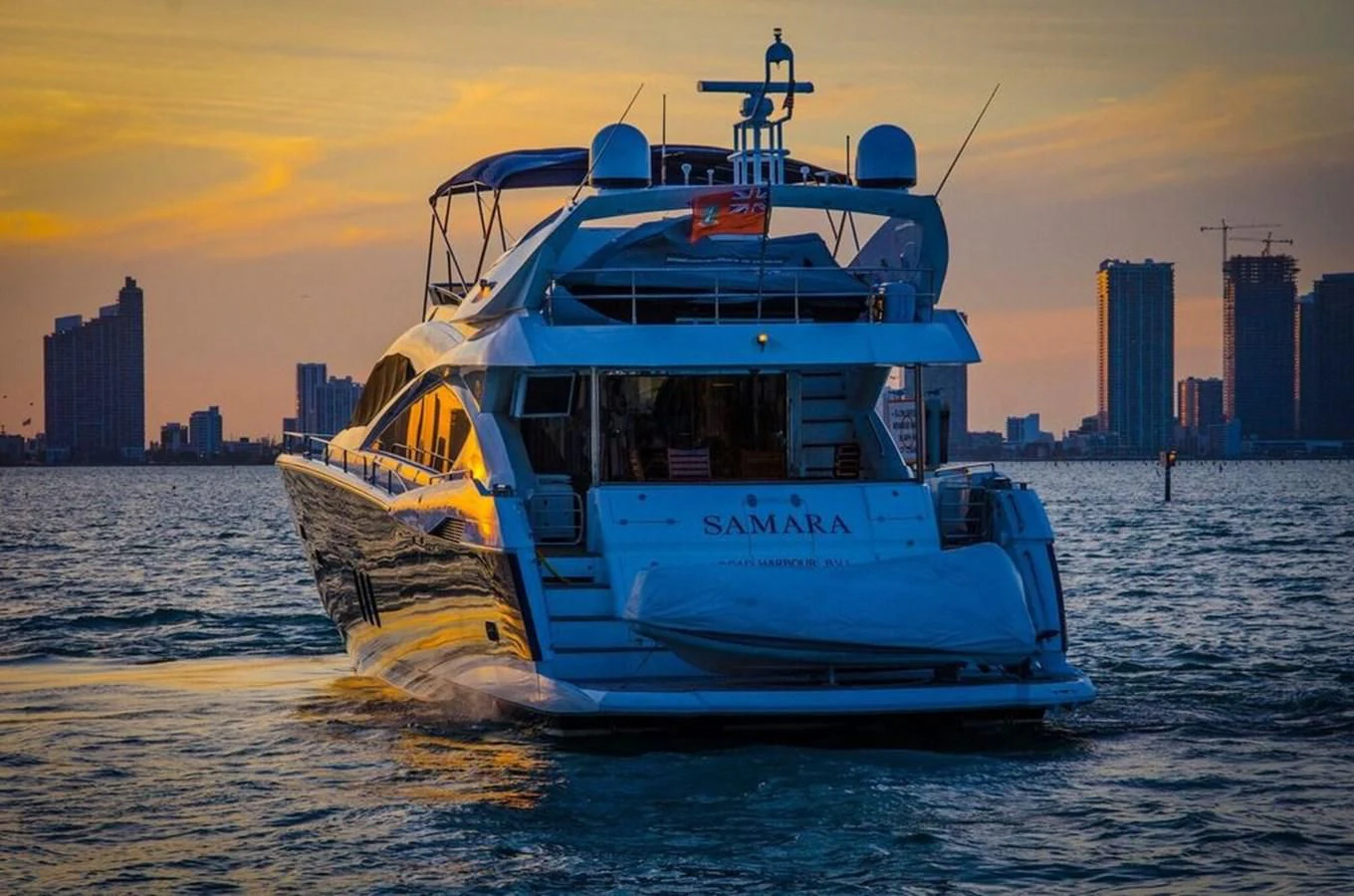 a boat in the water aboard SAMARA Yacht for Sale