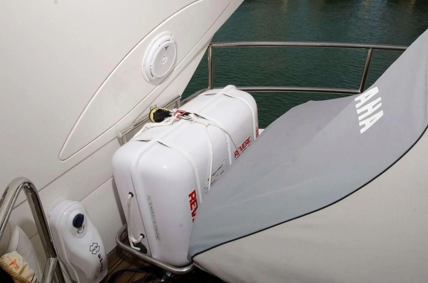 a white machine on a white surface aboard SAMARA Yacht for Sale