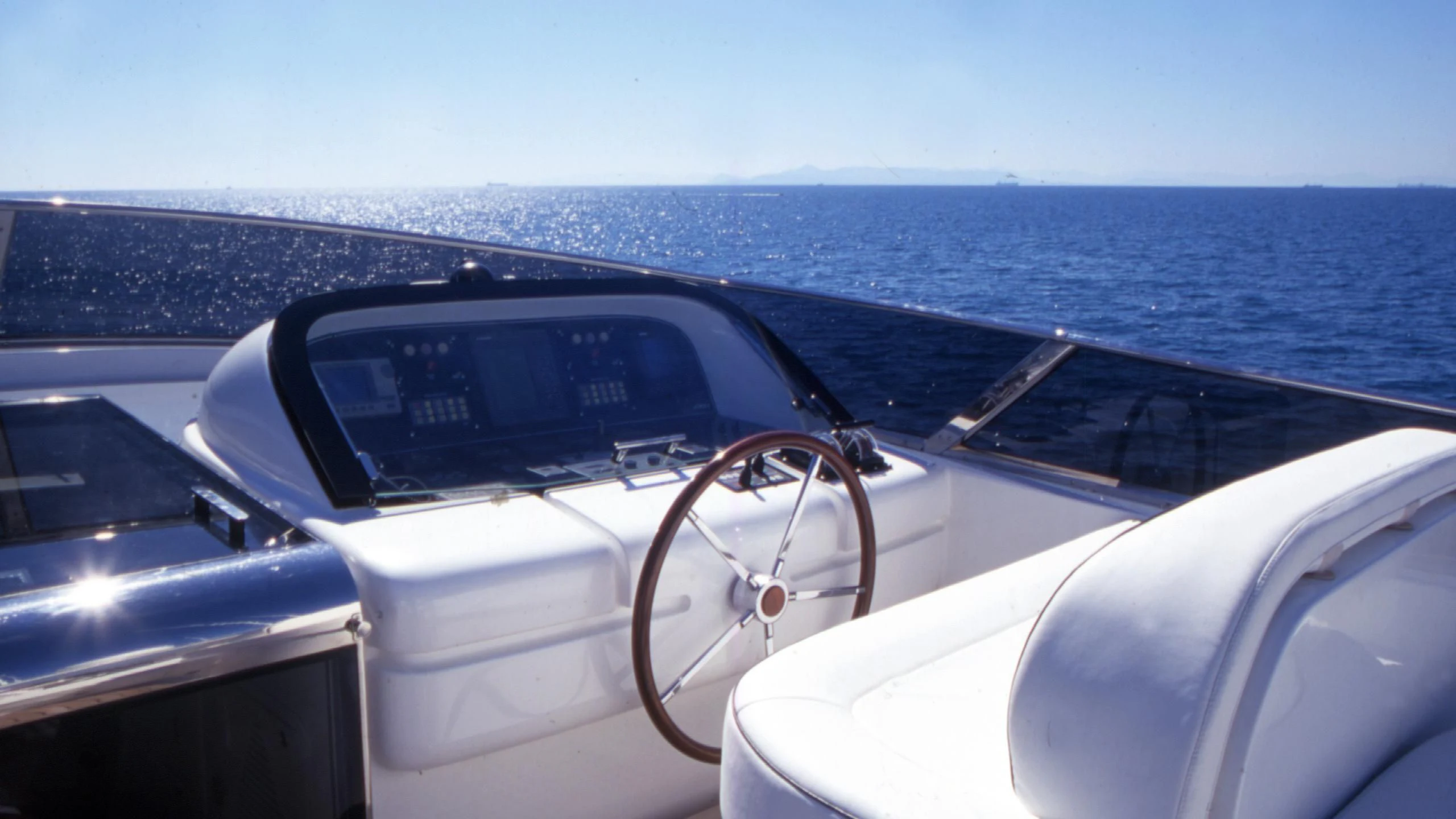the interior of a car aboard IF Yacht for Sale
