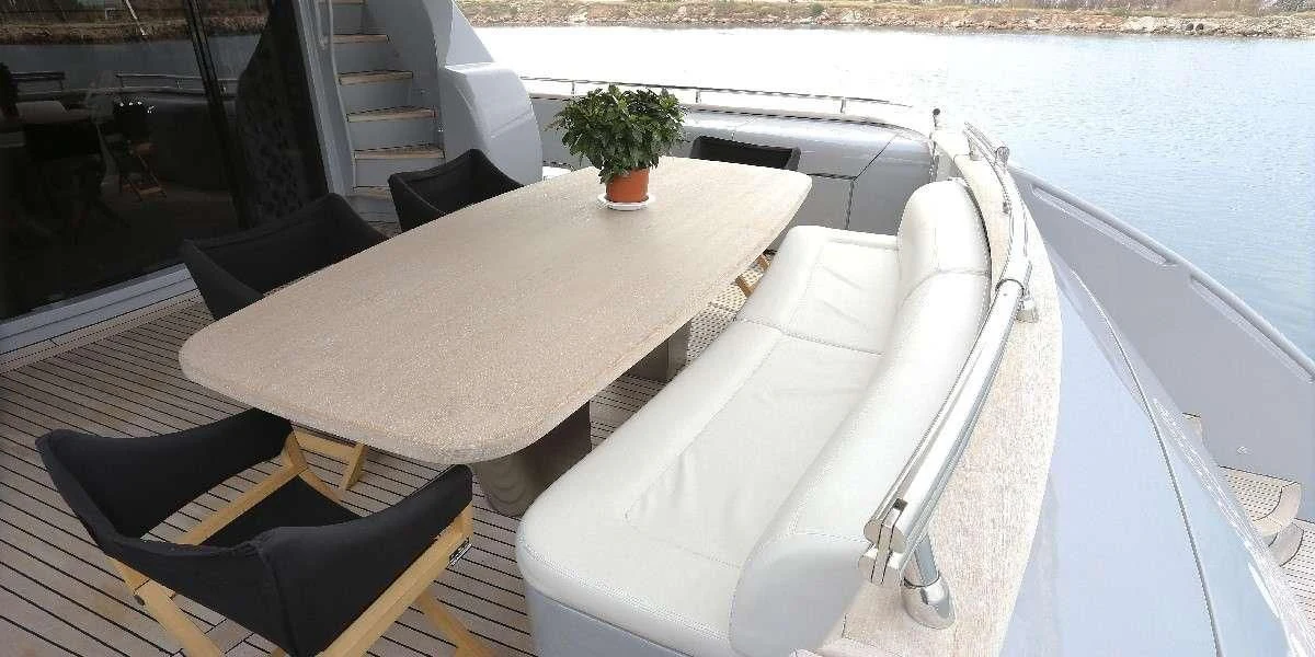 a chair on a boat aboard IF Yacht for Sale