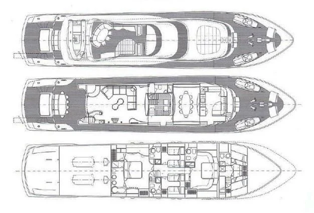 diagram, engineering drawing aboard IF Yacht for Sale