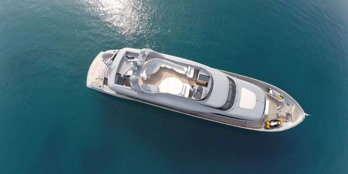 a high angle view of a boat aboard IF Yacht for Sale