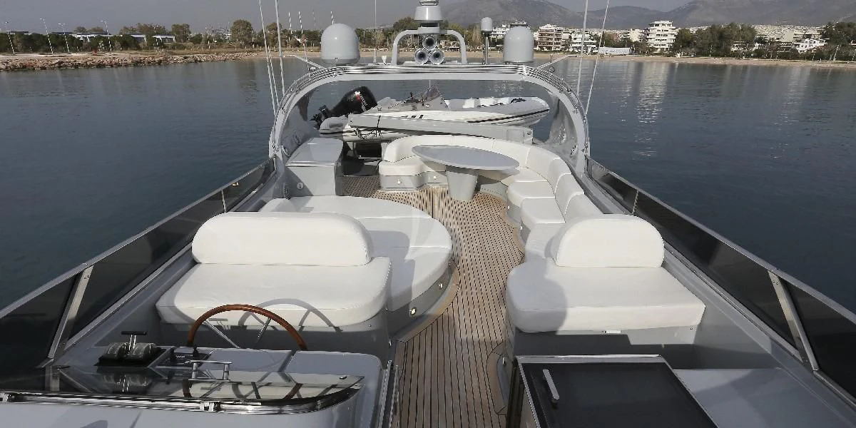 a boat on the water aboard IF Yacht for Sale