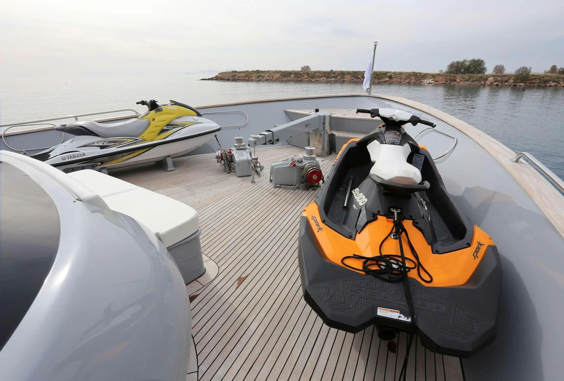 a boat on the water aboard IF Yacht for Sale