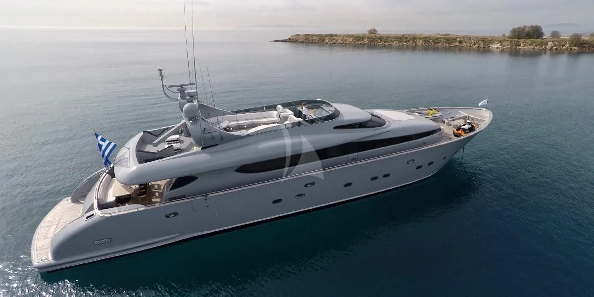 a white yacht on the water aboard IF Yacht for Sale