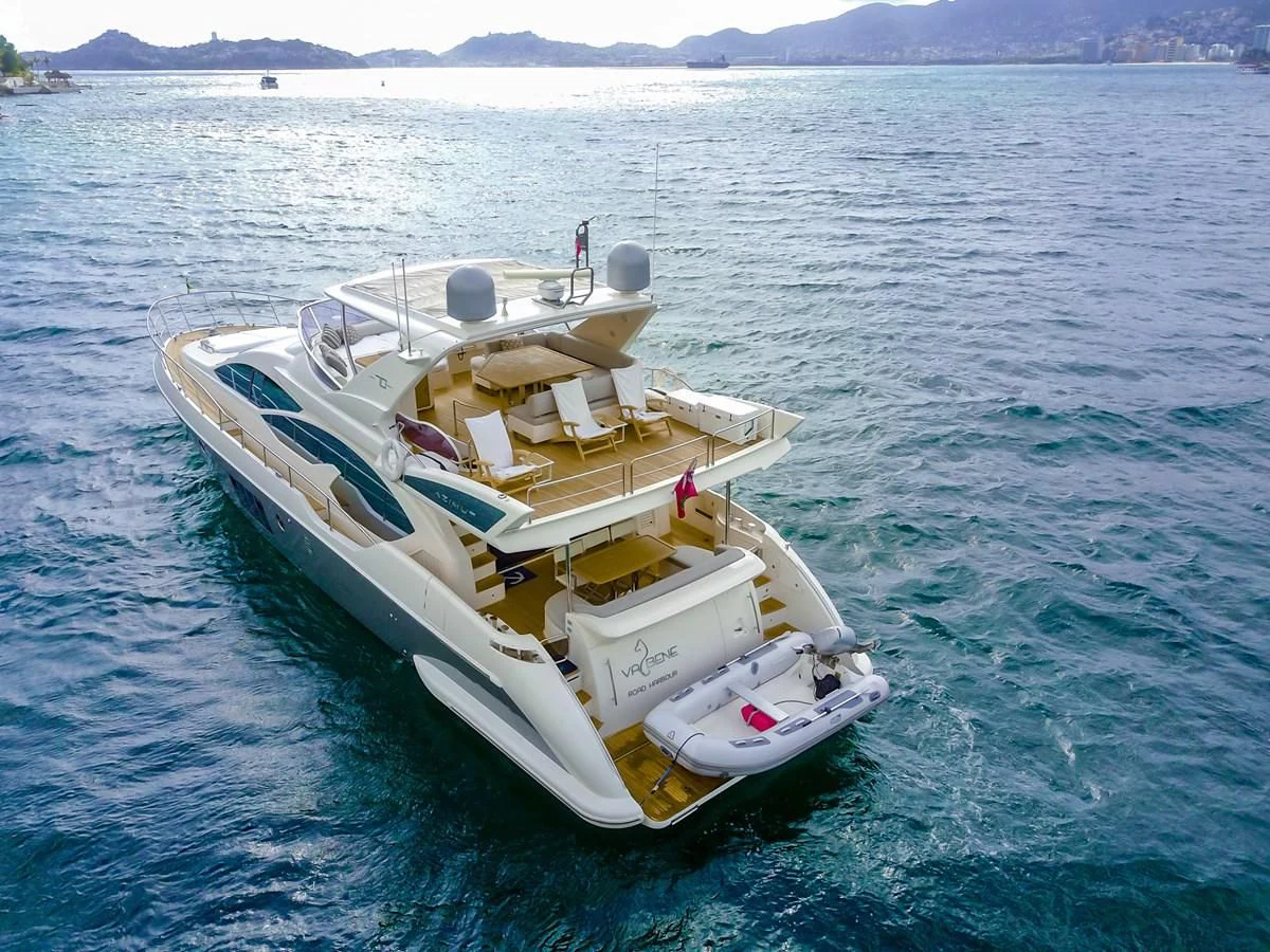 a boat in the water aboard VA BENE 2011 AZIMUT 70 FLY Yacht for Sale