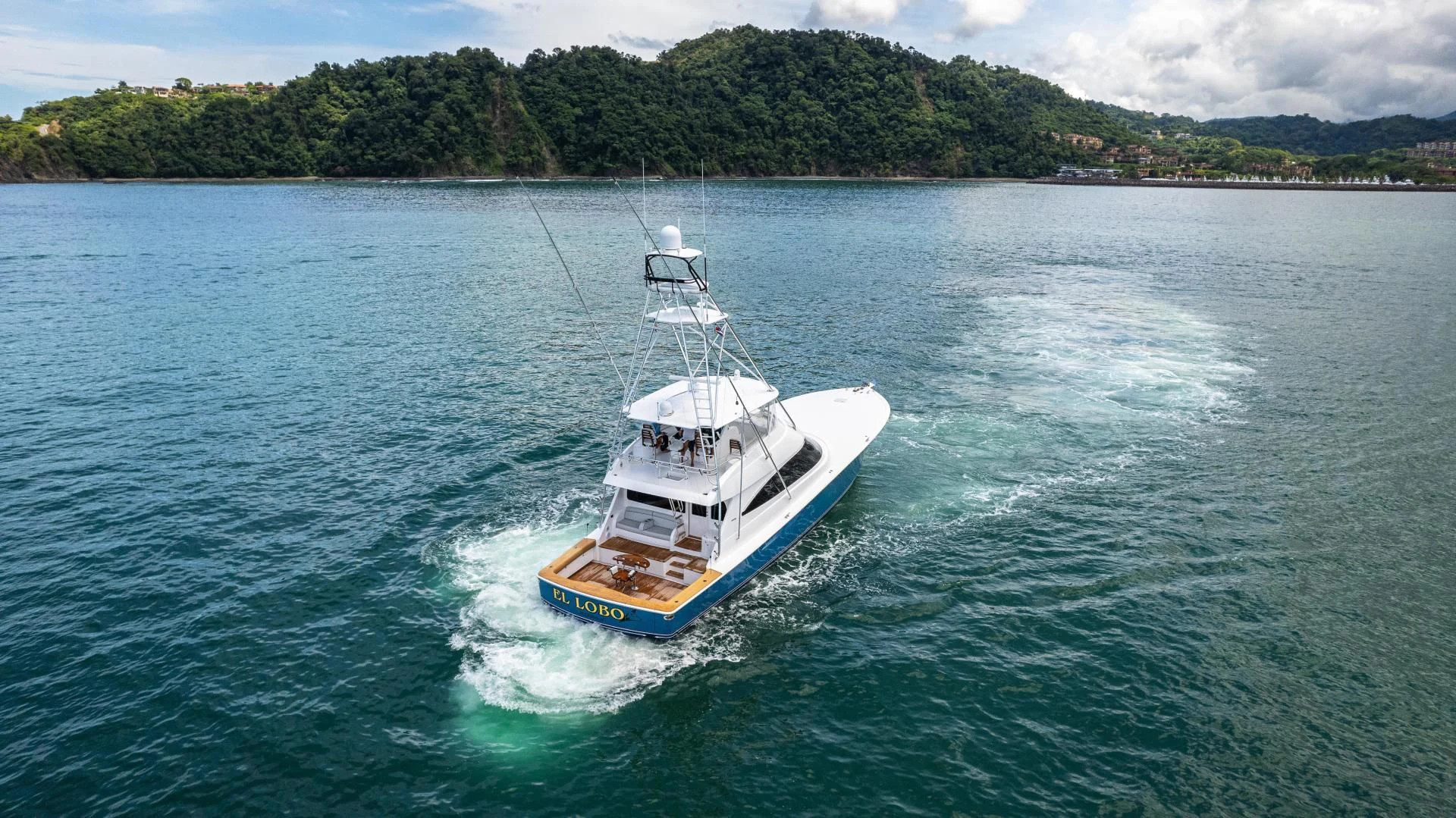 a boat on the water aboard EL LOBO Yacht for Sale