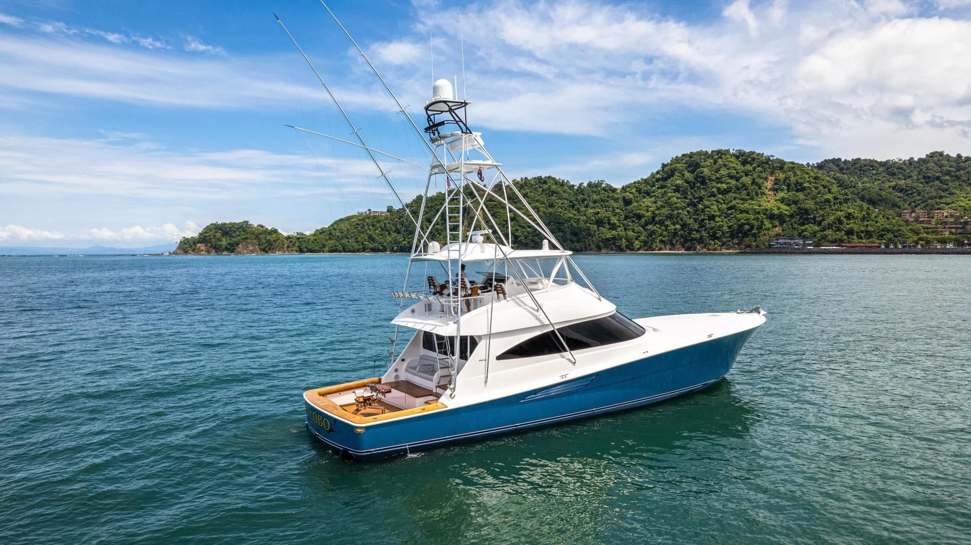 a boat in the water aboard EL LOBO Yacht for Sale