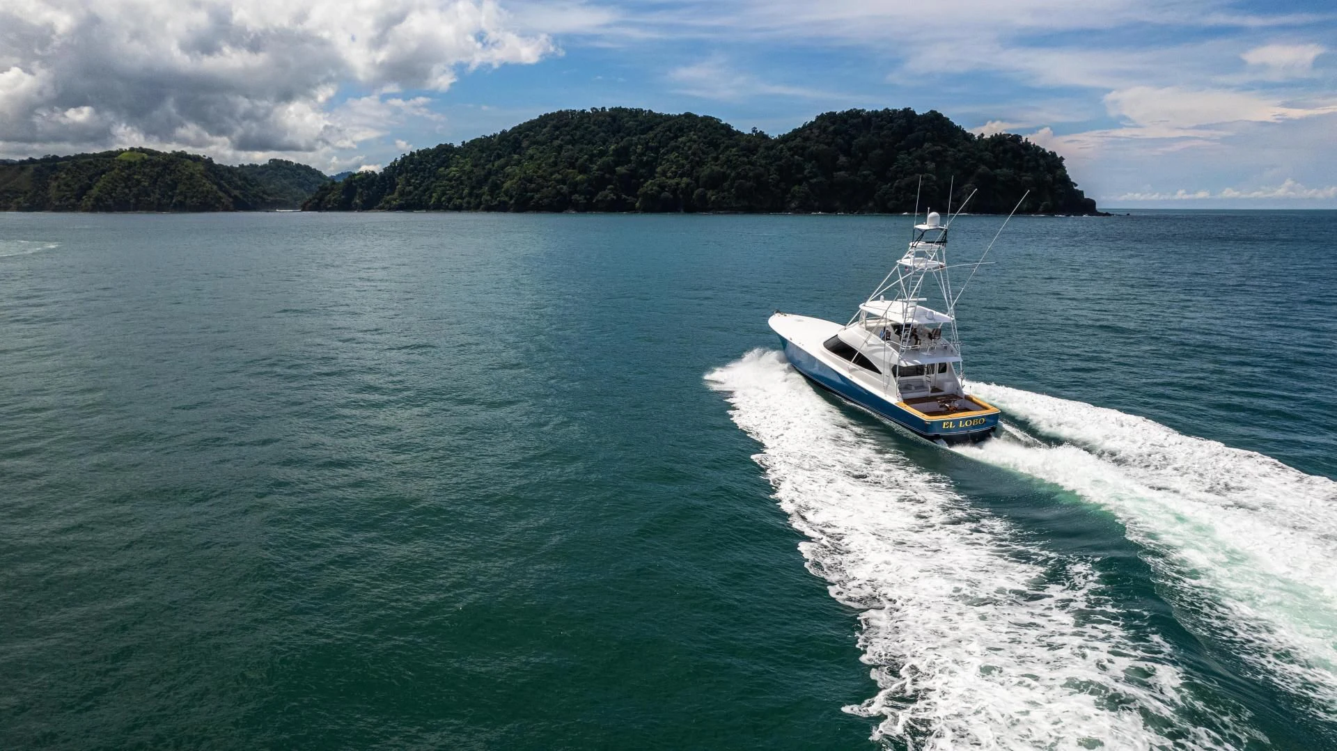 a boat on the water aboard EL LOBO Yacht for Sale