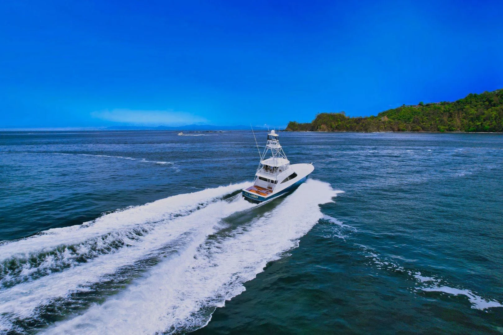 a boat on the water aboard EL LOBO Yacht for Sale
