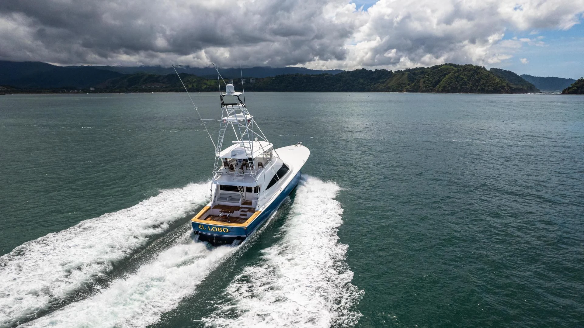 a boat on the water aboard EL LOBO Yacht for Sale