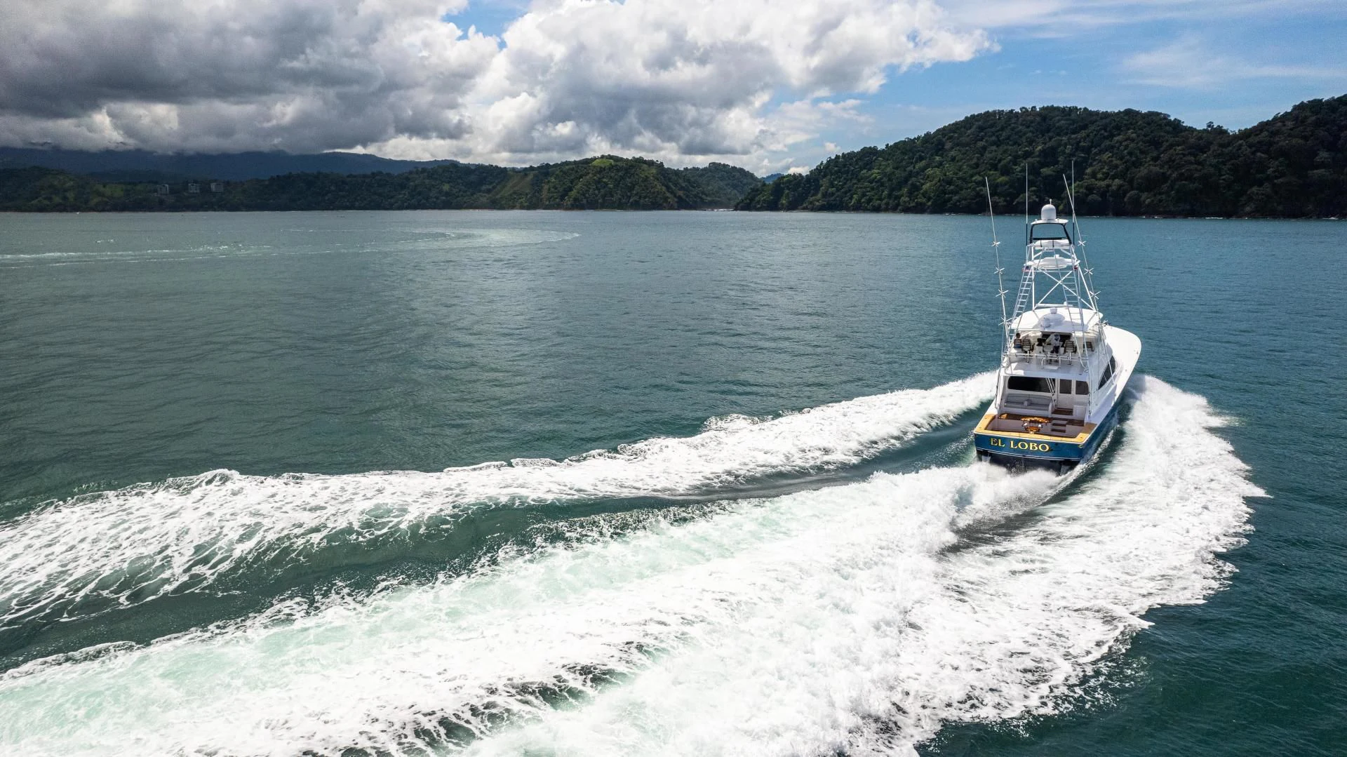 a boat on the water aboard EL LOBO Yacht for Sale
