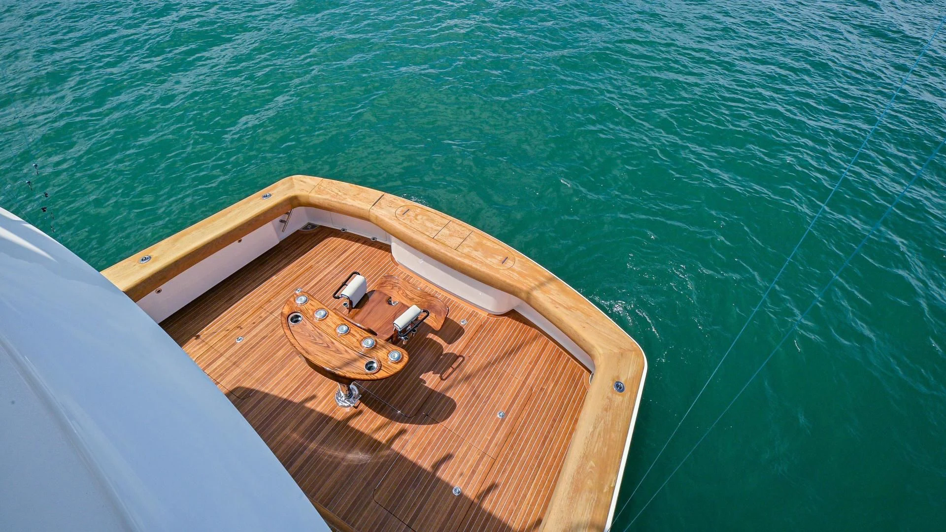a wooden boat in the water aboard EL LOBO Yacht for Sale