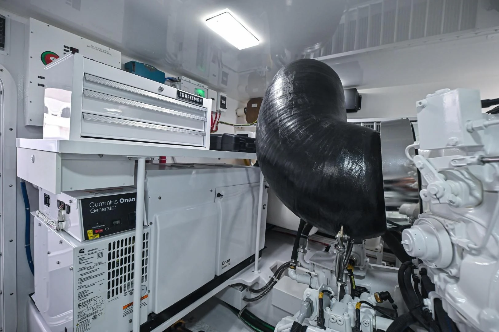 a large black object in a room aboard EL LOBO Yacht for Sale