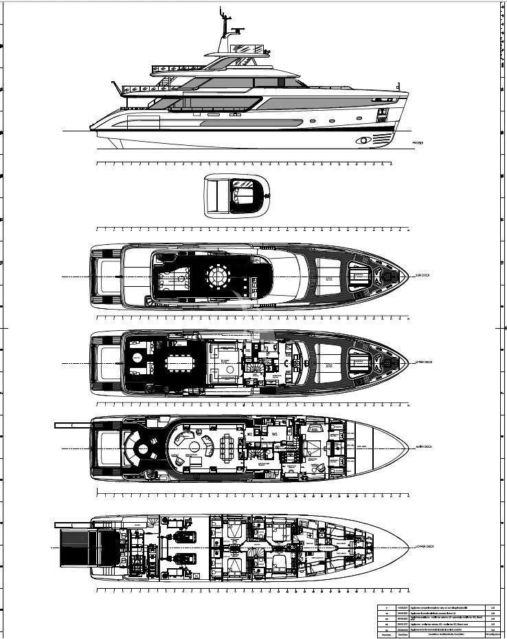 diagram aboard EH2 Yacht for Sale