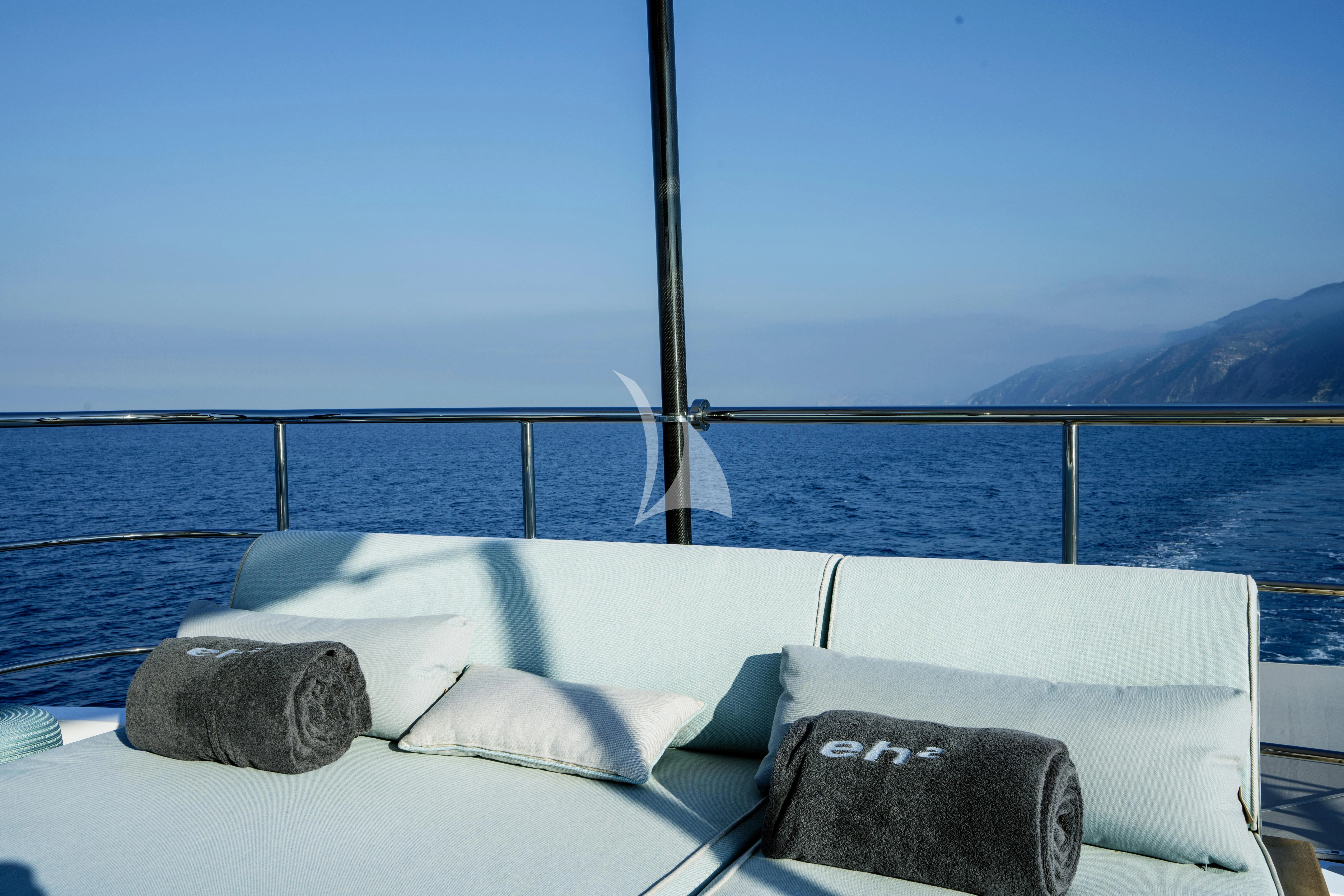 a boat on the water aboard EH2 Yacht for Sale