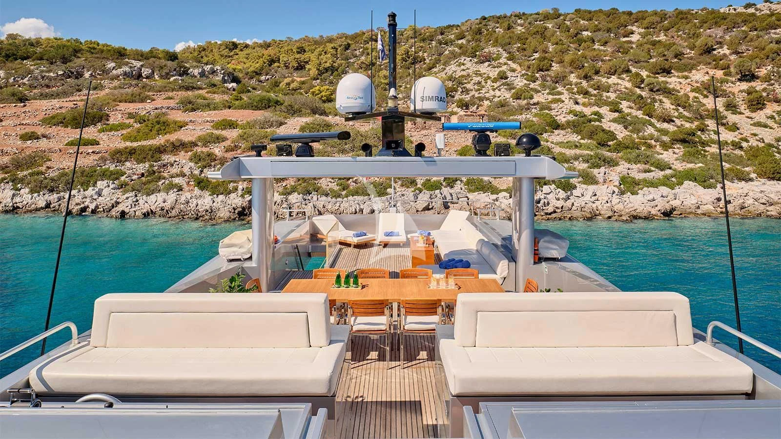 a boat on the water aboard AMICI PER SEMPRE Yacht for Charter