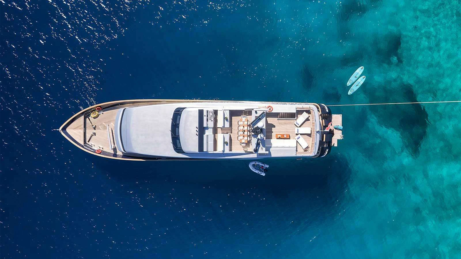 a satellite in space aboard AMICI PER SEMPRE Yacht for Charter