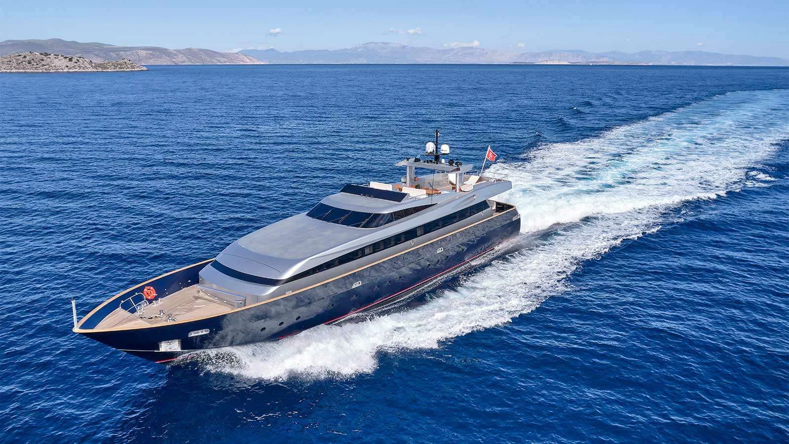 a boat on the water aboard AMICI PER SEMPRE Yacht for Charter