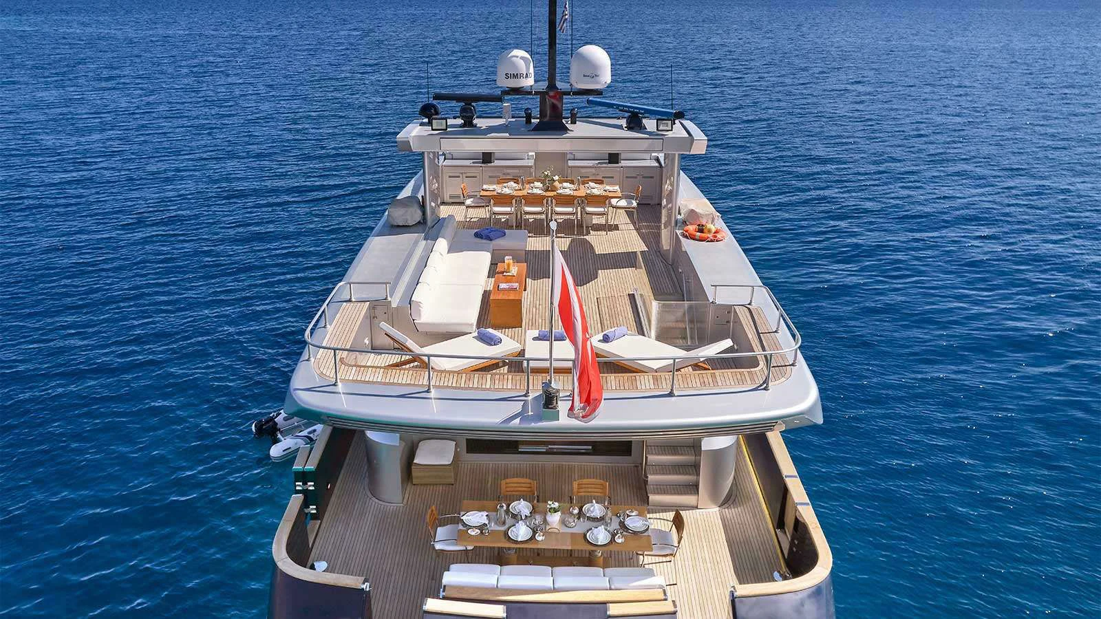 a boat on the water aboard AMICI PER SEMPRE Yacht for Charter