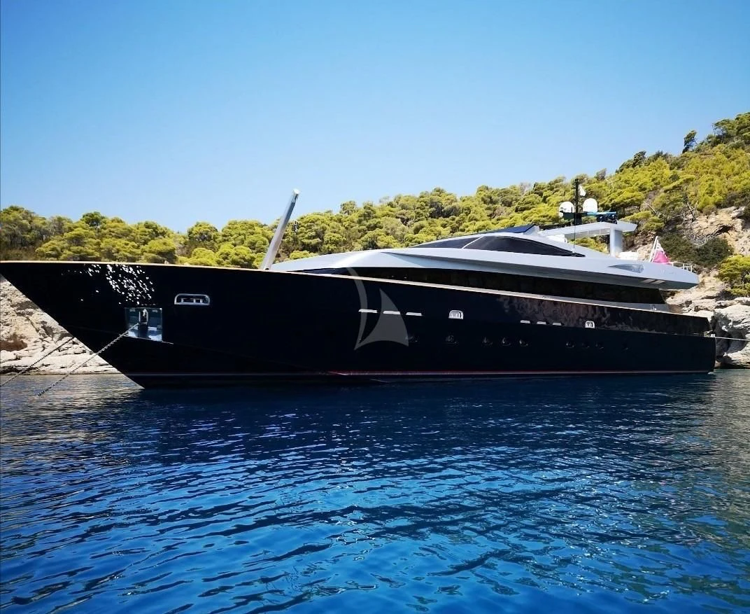 a large boat on the water aboard AMICI PER SEMPRE Yacht for Charter