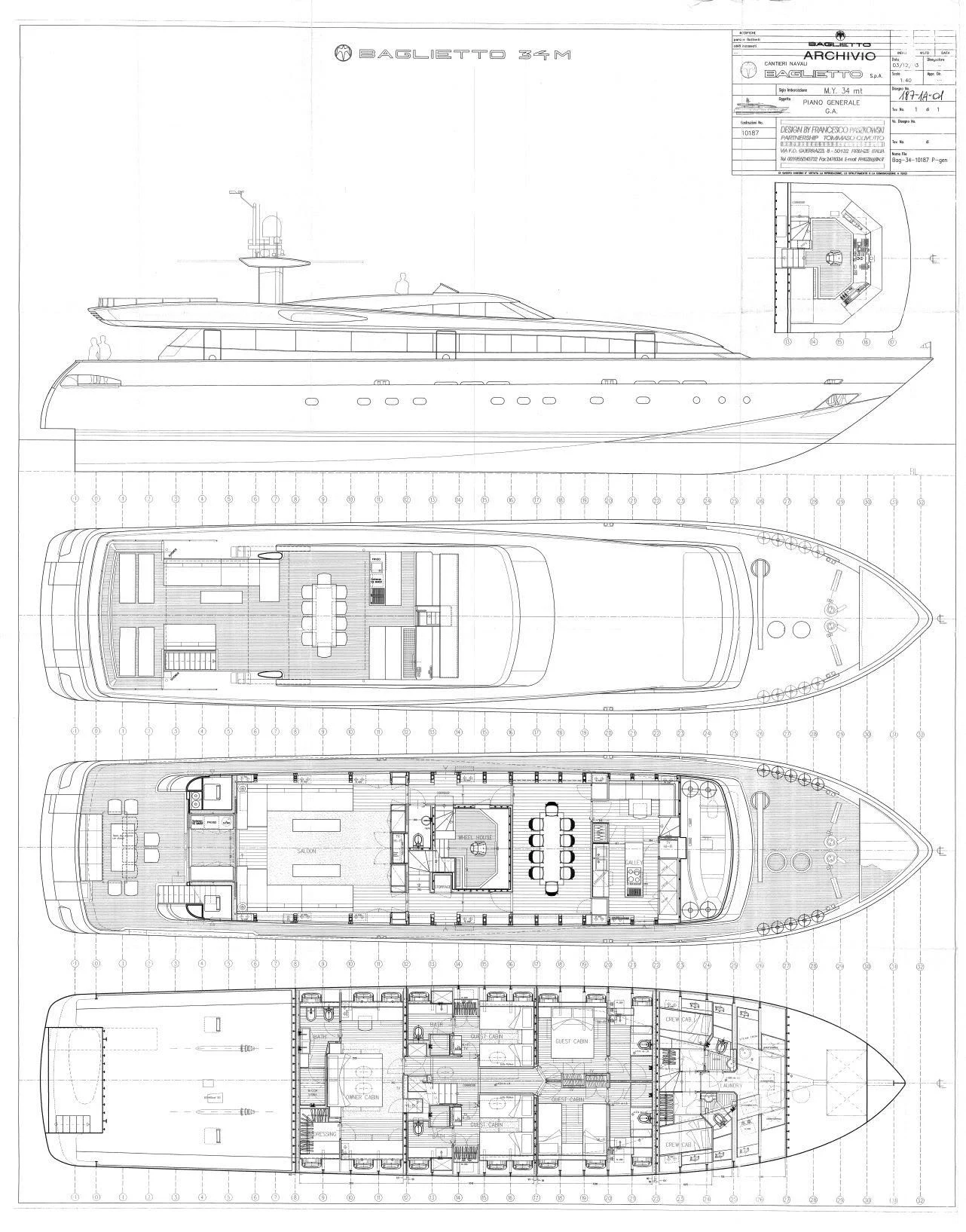 diagram aboard AMICI PER SEMPRE Yacht for Charter