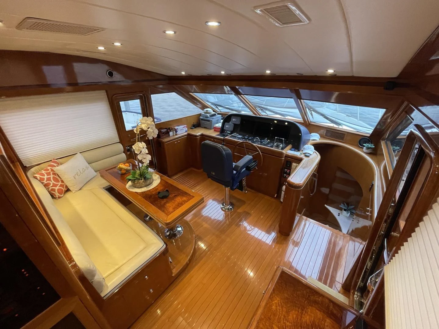 a room with a piano and a desk aboard MIA AND MAUI JIM Yacht for Sale