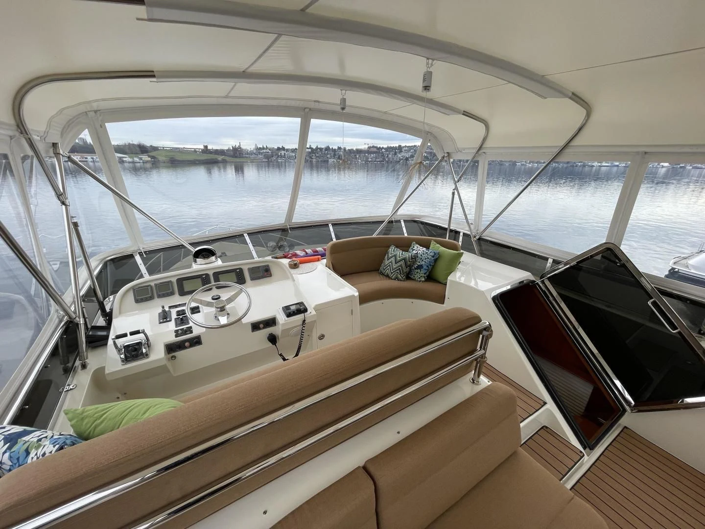 a boat with a bed and a desk on it aboard MIA AND MAUI JIM Yacht for Sale
