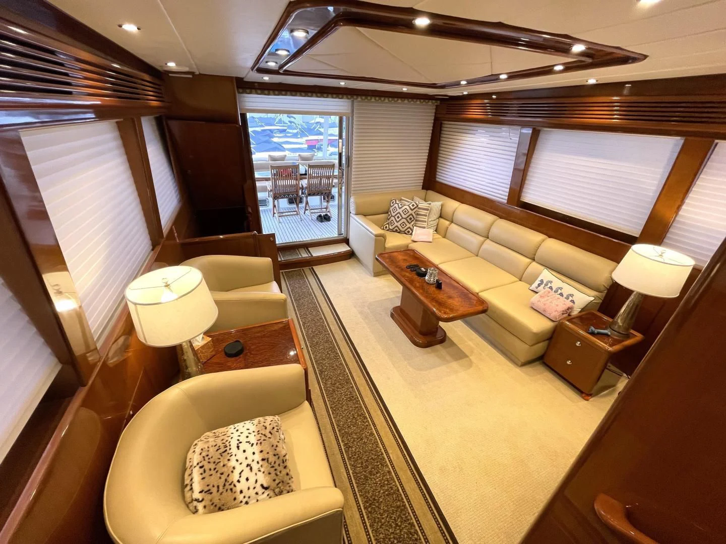 a room with a couch and a table aboard MIA AND MAUI JIM Yacht for Sale