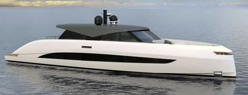 a white yacht on the water aboard MANDA S09 Yacht for Sale