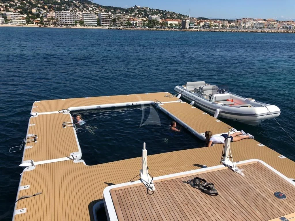 a boat on the water aboard CALYPSO I Yacht for Charter
