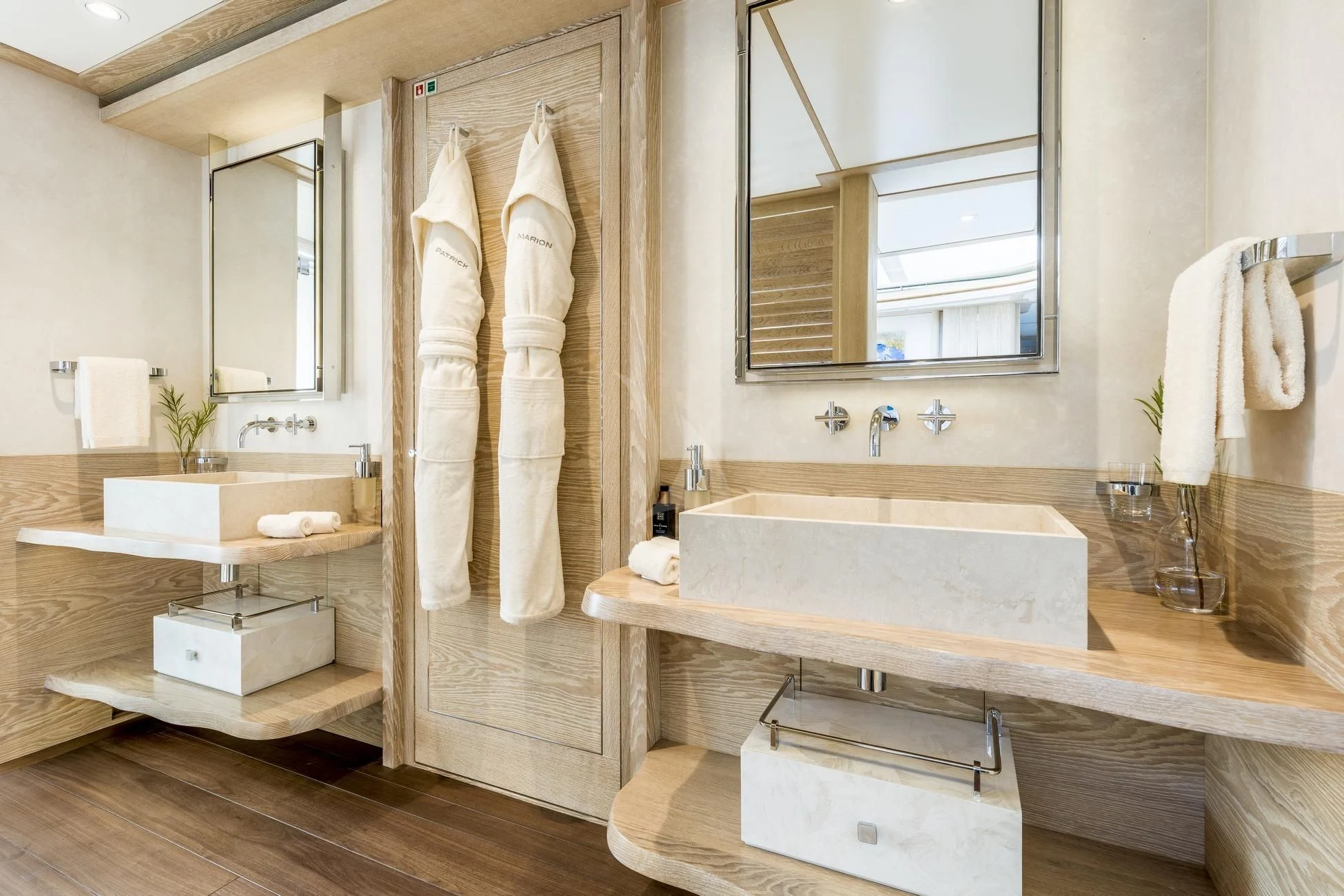 a bathroom with a large sink aboard CALYPSO I Yacht for Charter