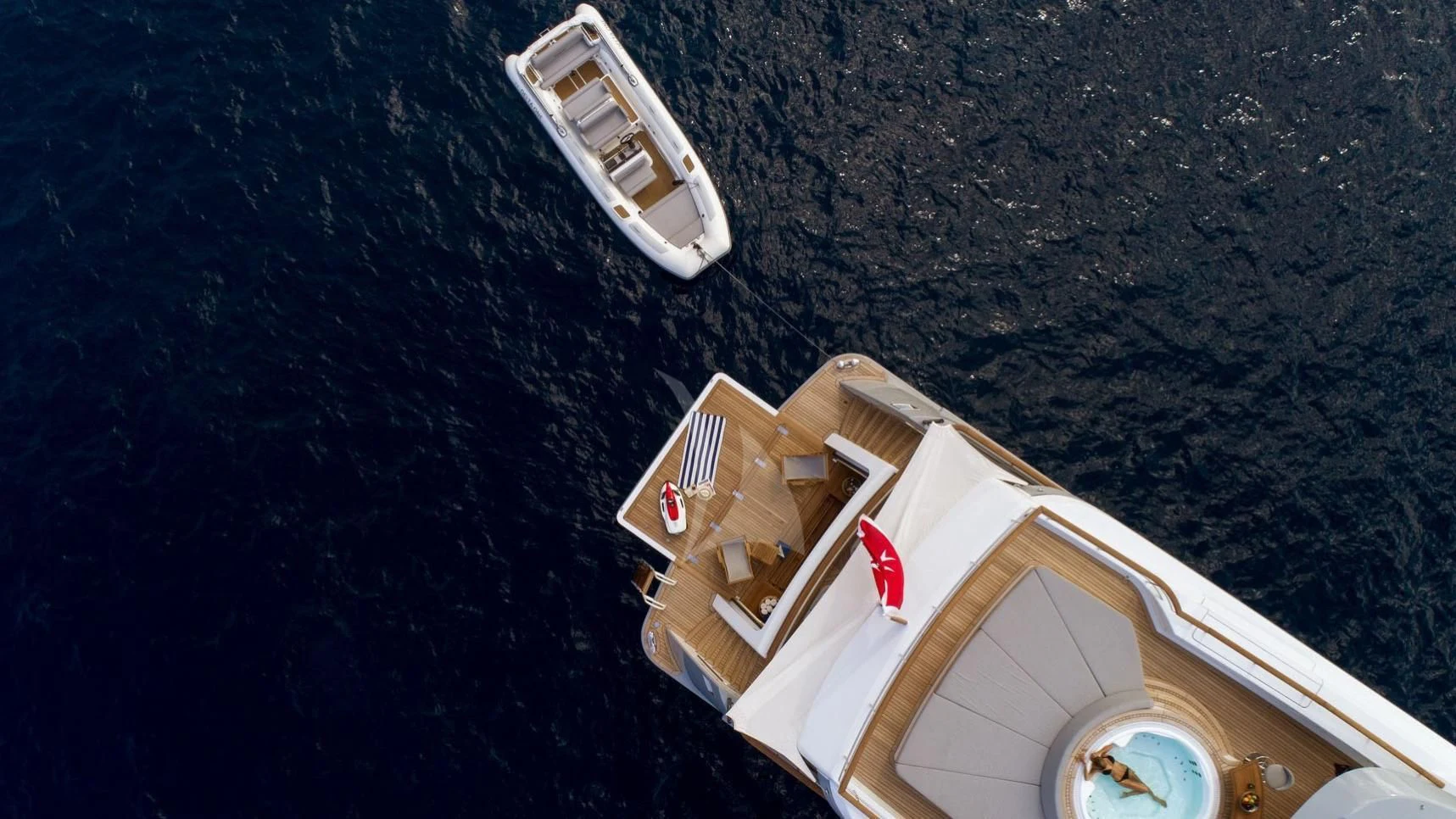 a house with a white door and a white tower on top aboard CALYPSO I Yacht for Charter