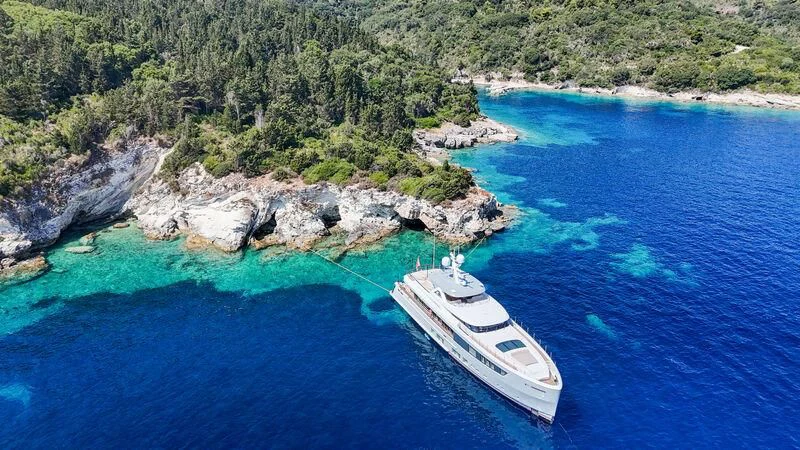 a boat on the water aboard CALYPSO I Yacht for Charter