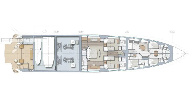 diagram aboard CALYPSO I Yacht for Charter