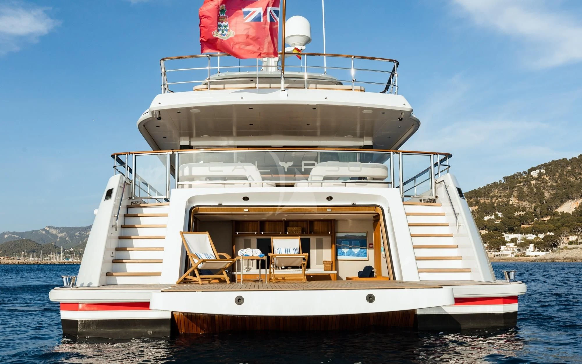 a boat on the water aboard CALYPSO I Yacht for Charter