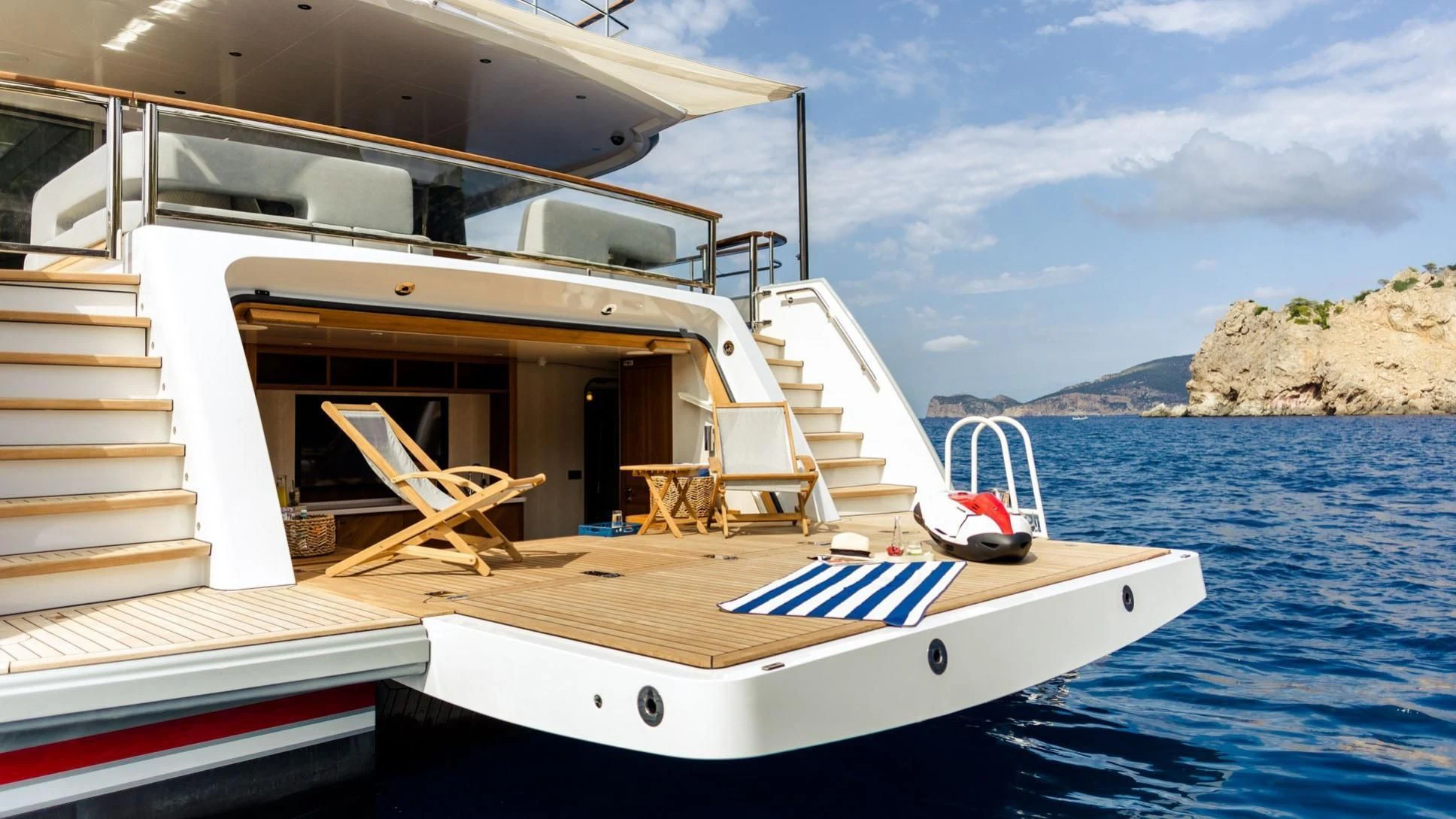 a boat on the water aboard CALYPSO I Yacht for Charter