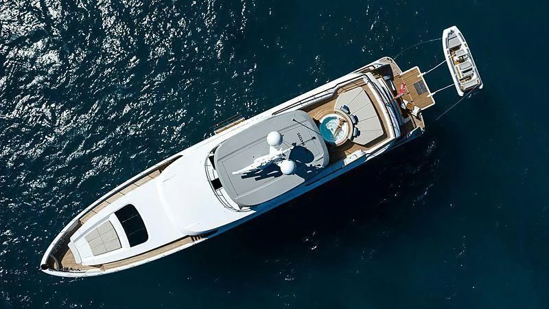 a space ship in the water aboard CALYPSO I Yacht for Charter