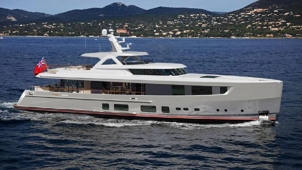 a large white yacht in the water aboard CALYPSO I Yacht for Charter