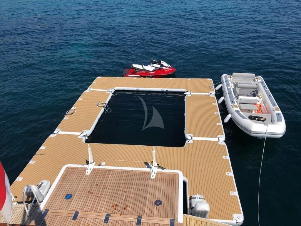 a boat on the water aboard CALYPSO I Yacht for Charter