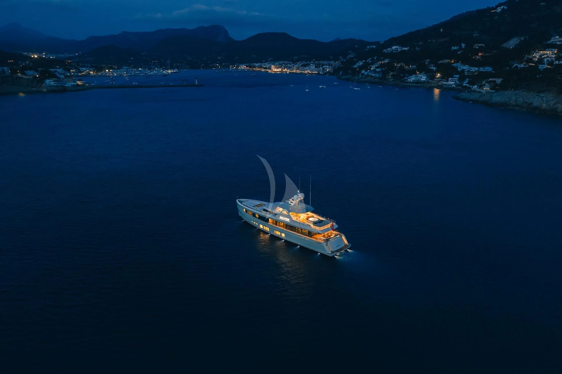 a boat in the water aboard CALYPSO I Yacht for Charter