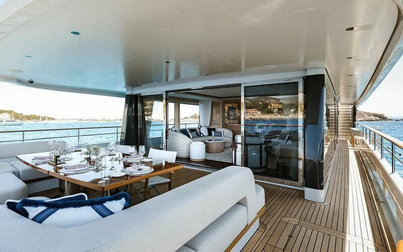 a boat on the water aboard CALYPSO I Yacht for Charter