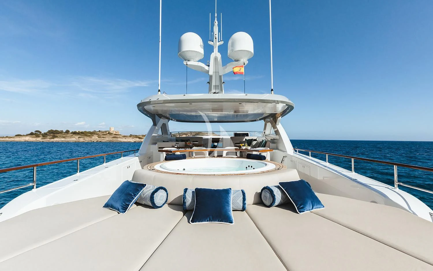 a boat on a body of water aboard CALYPSO I Yacht for Charter