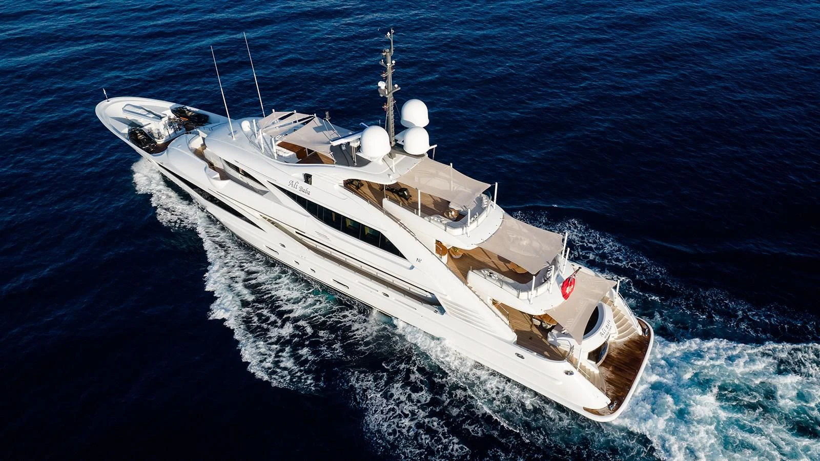 a ship on the water aboard ALI BABA Yacht for Sale
